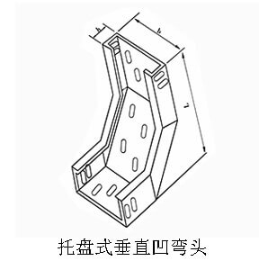 線槽/橋架彎頭(圖12) 托盤式垂直凹彎頭